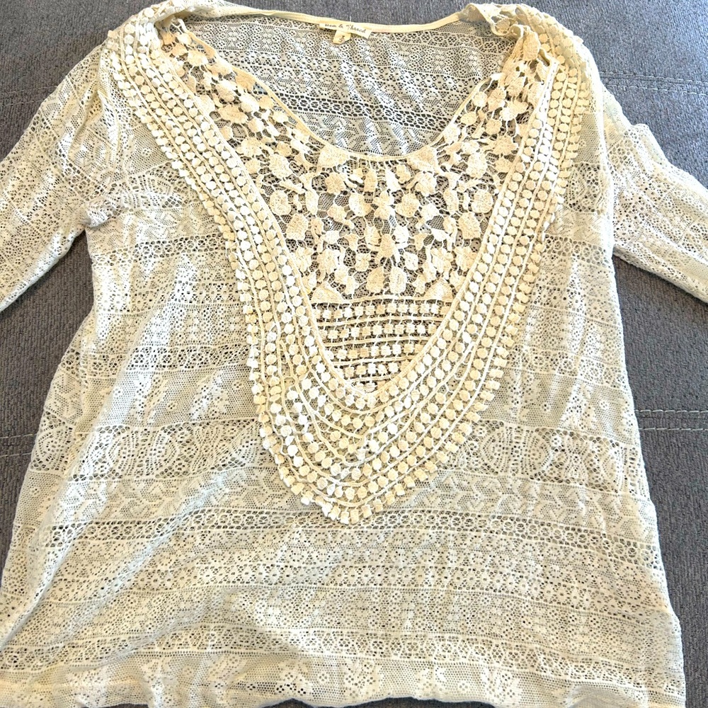 Sheer lace top